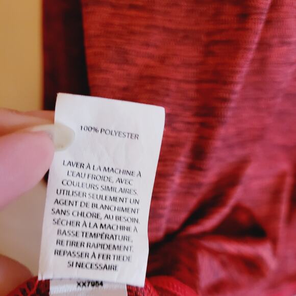 Zella mens red and black quarter zip long sleeved athletic pull over jacket - Picture 6 of 10